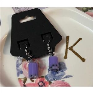 Purple Boba Tea Earrings 🧋